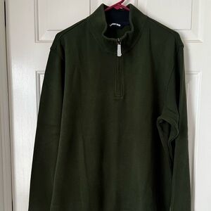 Lands' End Men's Forest Green Zip-Up Sweater